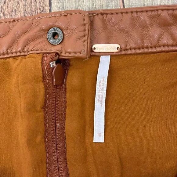 Free People Faux Leather Mini Skirt - Picture 5 of 8